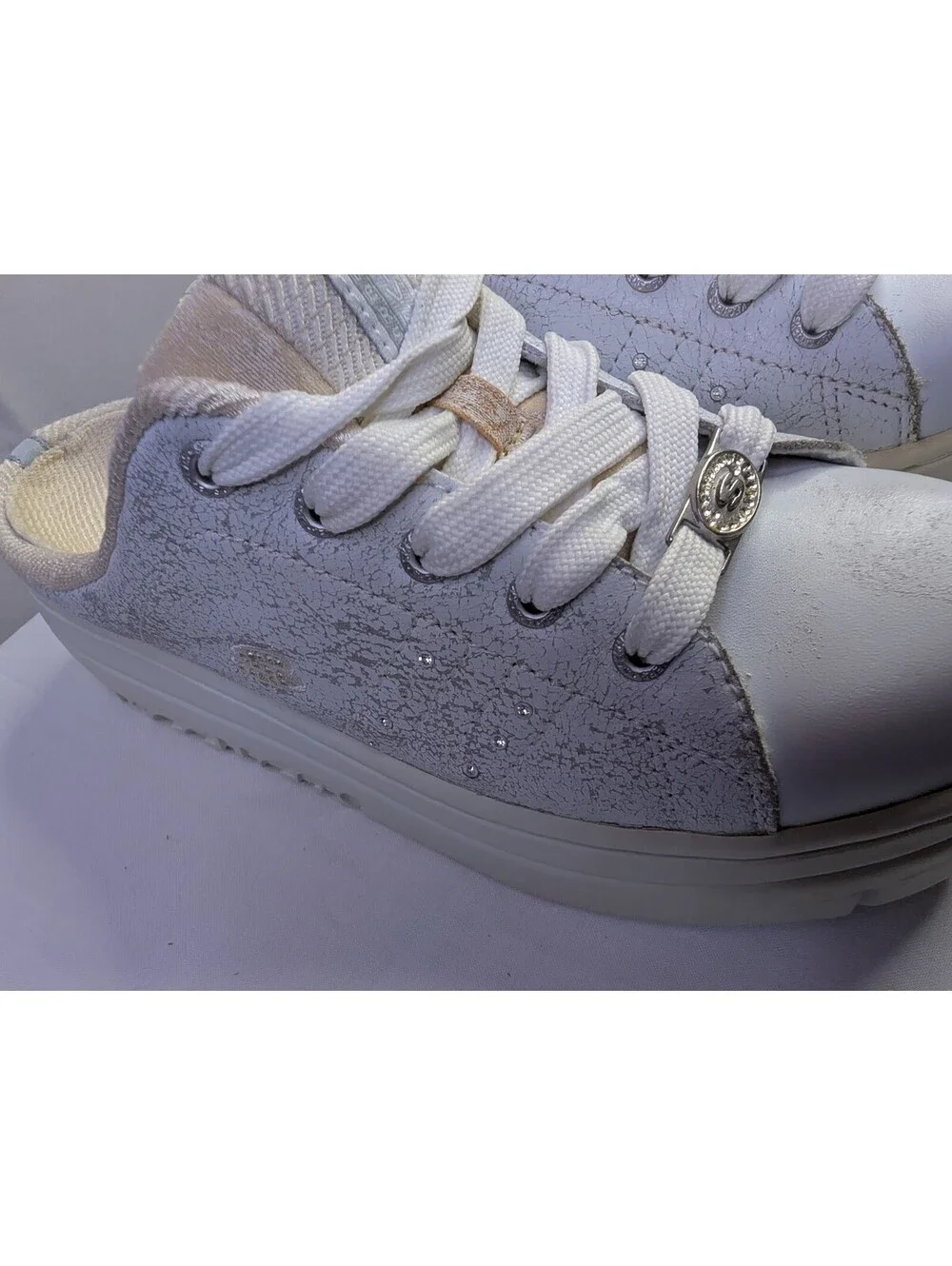 Vintage Skechers White Slip-On Platform Sneakers Size 8